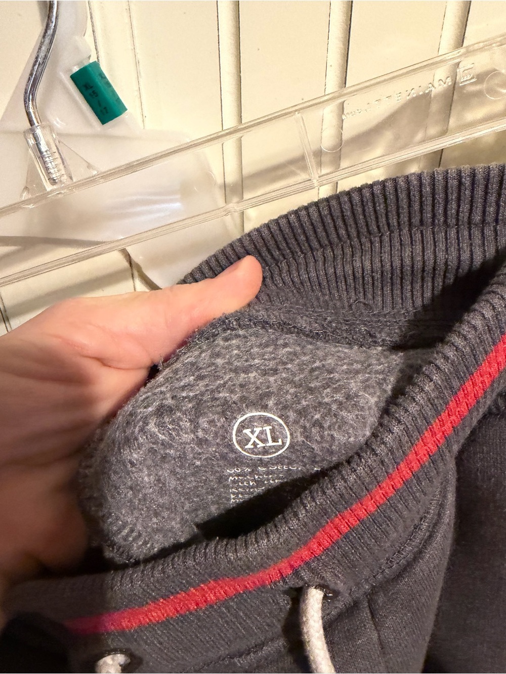 Psycho Bunny Gray Sweatpants with Red Logo and Orange Stripe - Picture 3 of 3